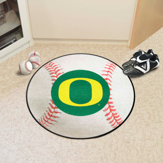 Oregon Ducks Baseball Rug - 27in. Diameter - Oregon
