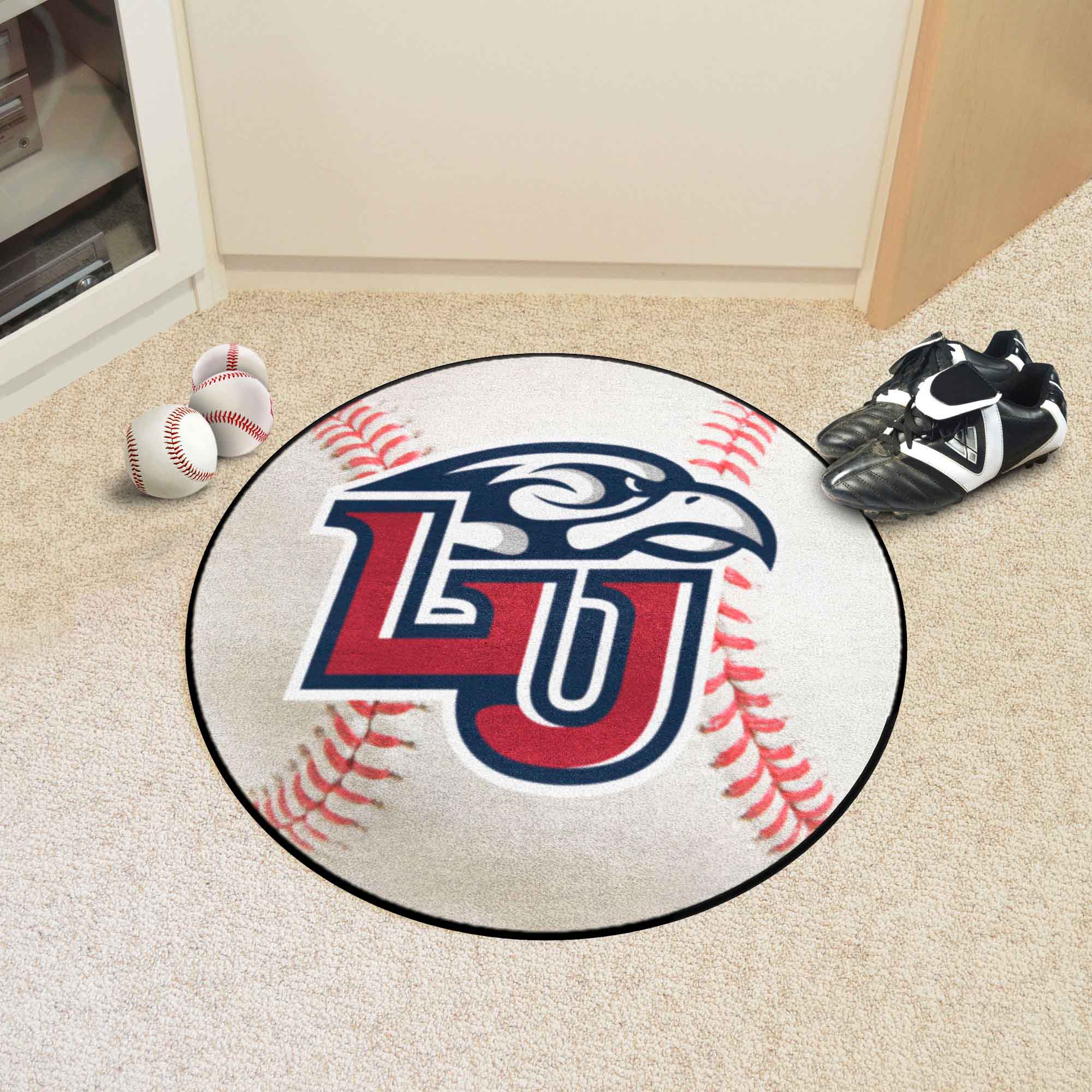 Liberty Flames Baseball Rug - 27in. Diameter - Liberty