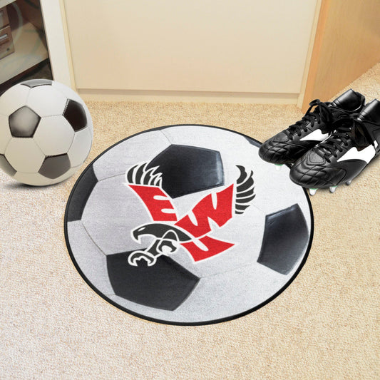 Eastern Washington Eagles Soccer Ball Rug - 27in. Diameter - Eastern Washington