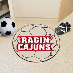 Louisiana-Lafayette Ragin' Cajuns Soccer Ball Rug - 27in. Diameter - Louisiana-Lafayette