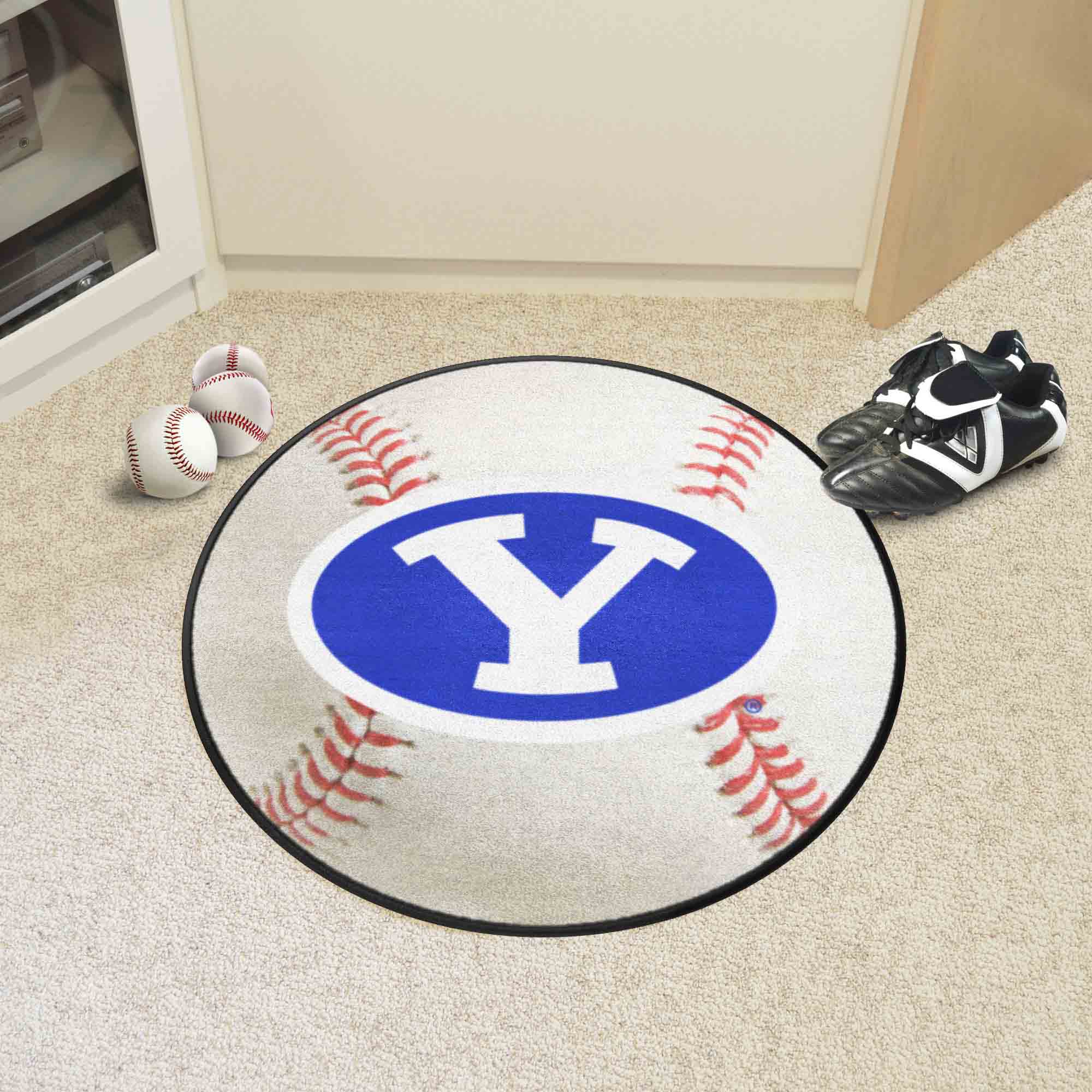 BYU Cougars Baseball Rug - 27in. Diameter - BYU