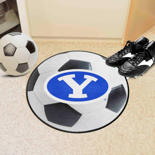 BYU Cougars Soccer Ball Rug - 27in. Diameter - BYU