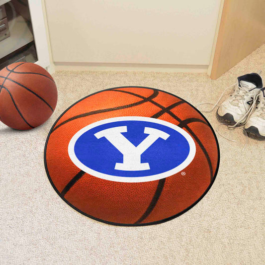 BYU Cougars Basketball Rug - 27in. Diameter - BYU