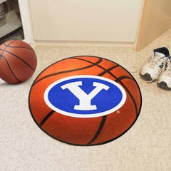 BYU Cougars Basketball Rug - 27in. Diameter - BYU