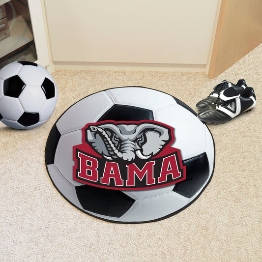 Alabama Crimson Tide Soccer Ball Rug - 27in. Diameter, A Logo - Alabama