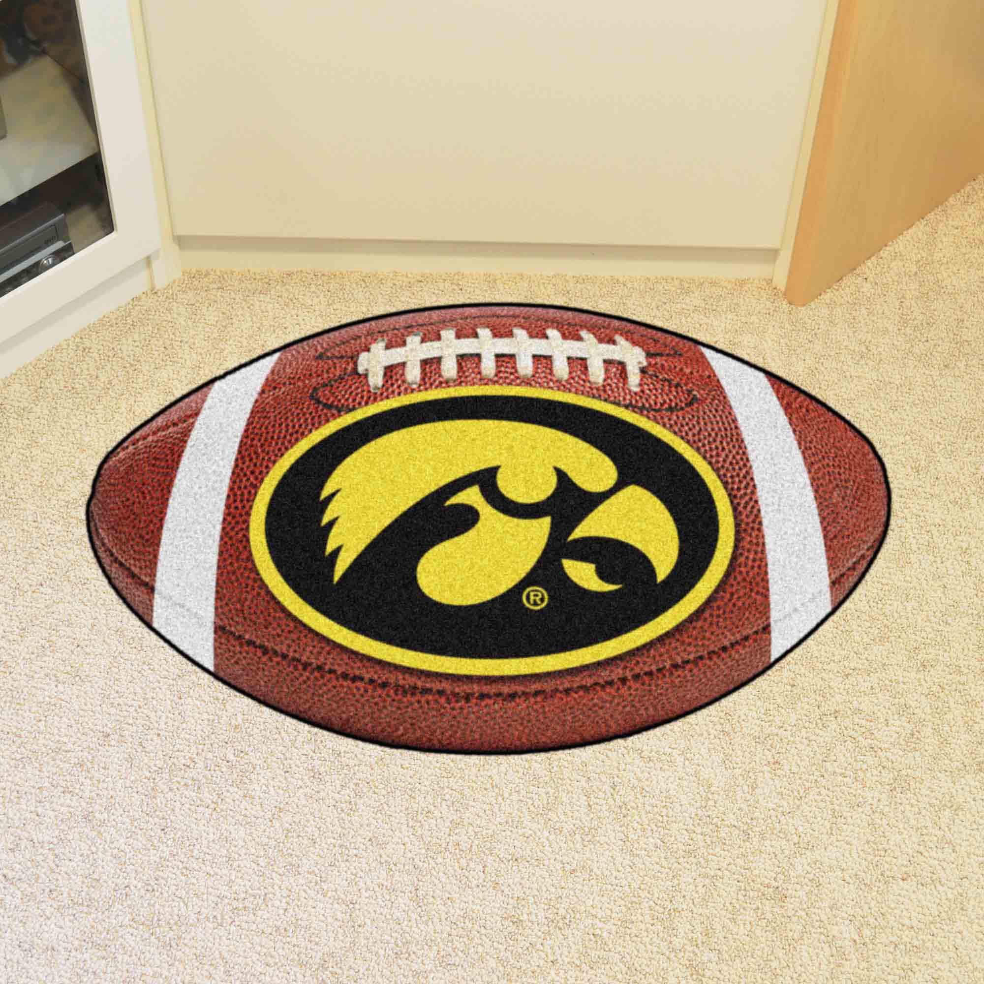 Iowa Hawkeyes Football Rug - 20.5in. x 32.5in. - Iowa