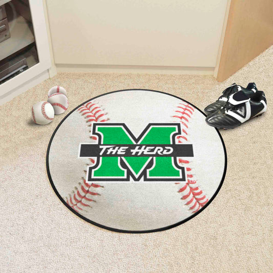 Marshall Thundering Herd Baseball Rug - 27in. Diameter - Marshall