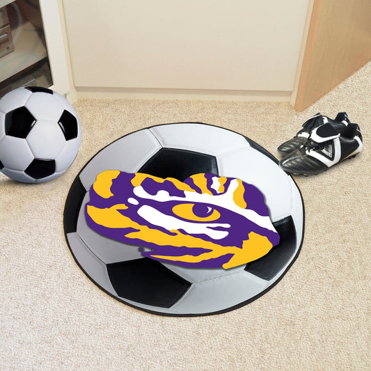 LSU Tigers Soccer Ball Rug - 27in. Diameter - LSU