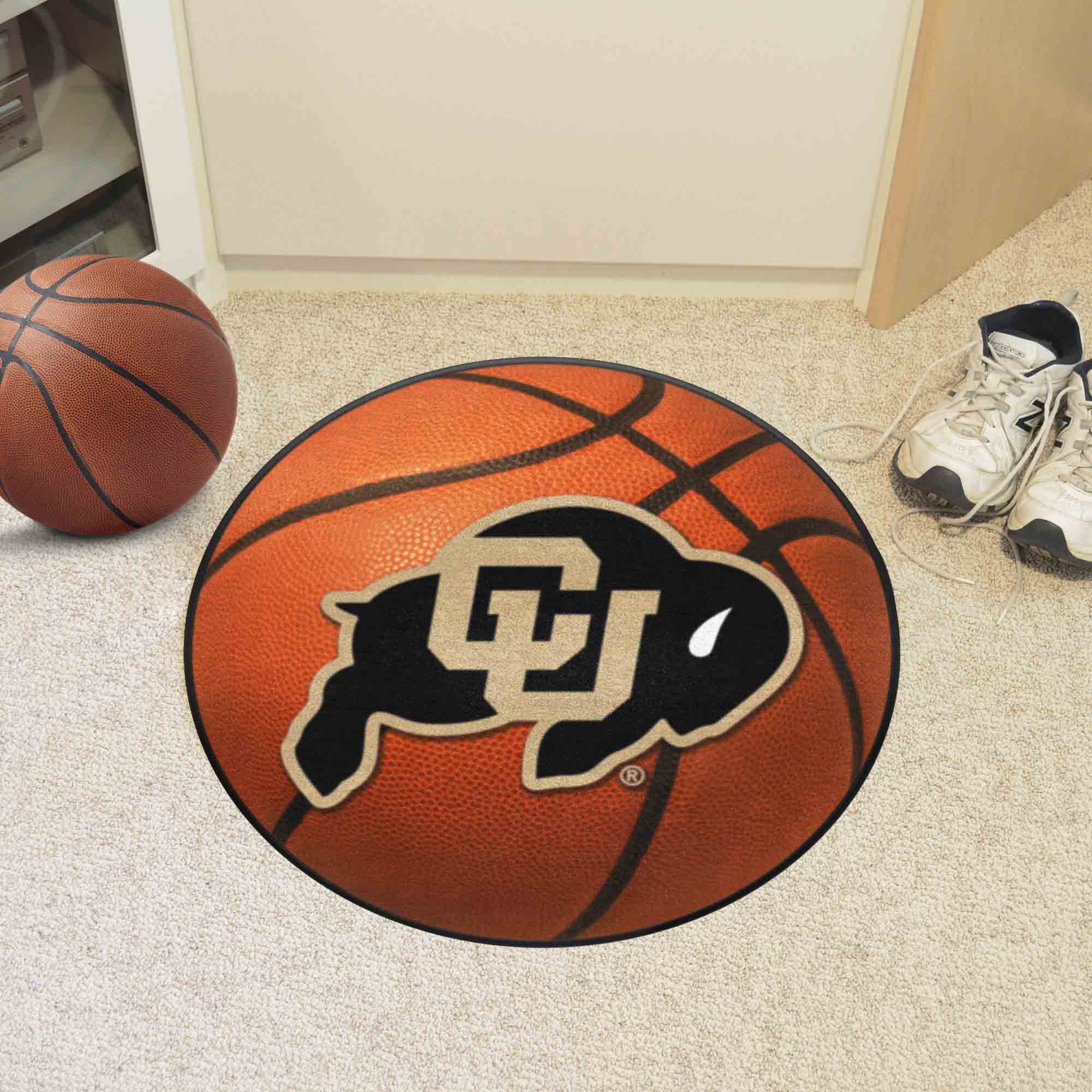 Colorado Buffaloes Basketball Rug - 27in. Diameter - Colorado