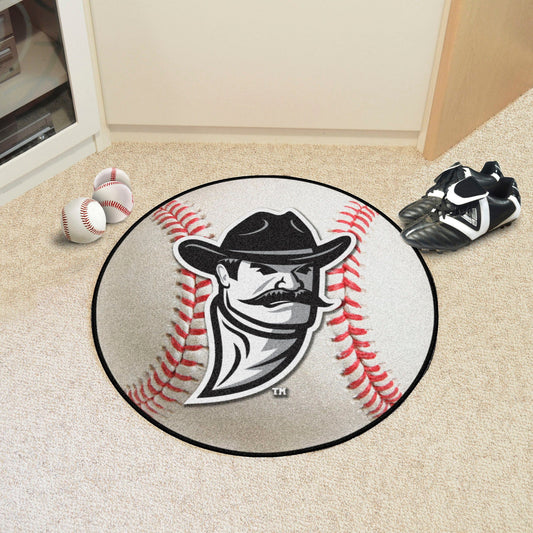 New Mexico State Lobos Baseball Rug - 27in. Diameter - New Mexico State