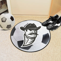 New Mexico State Lobos Soccer Ball Rug - 27in. Diameter - New Mexico State