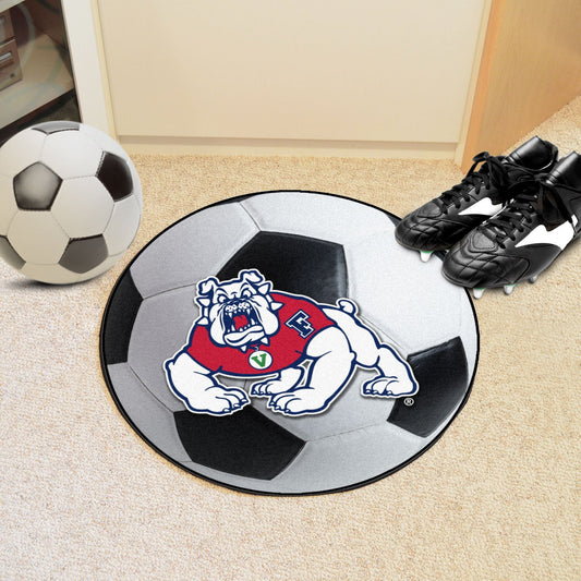 Fresno State Bulldogs Soccer Ball Rug - 27in. Diameter - Fresno State