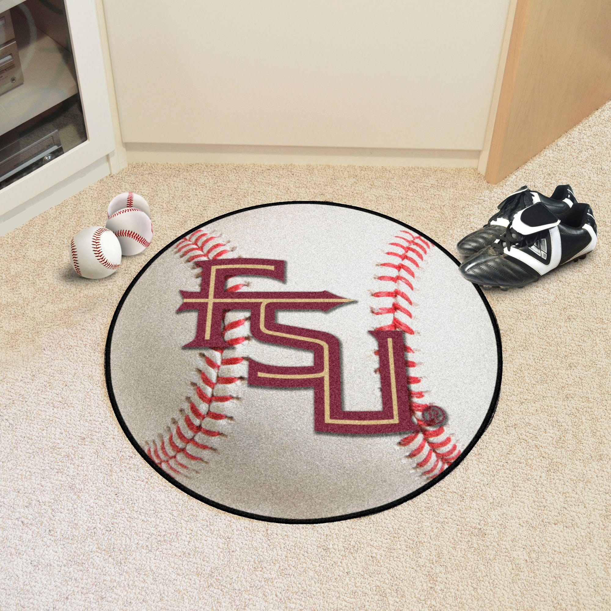 Florida State Seminoles Baseball Rug - 27in. Diameter - Florida State