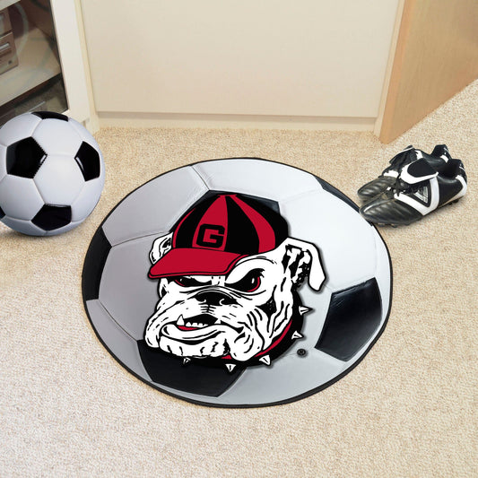 Georgia Bulldogs Soccer Ball Rug - 27in. Diameter - Georgia
