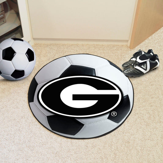 Georgia Bulldogs Soccer Ball Rug - 27in. Diameter - Georgia