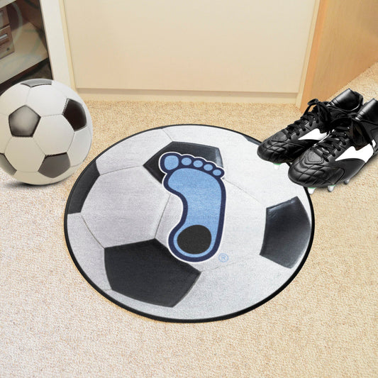 North Carolina Tar Heels Soccer Ball Rug - 27in. Diameter, Tar Heel Logo - North Carolina