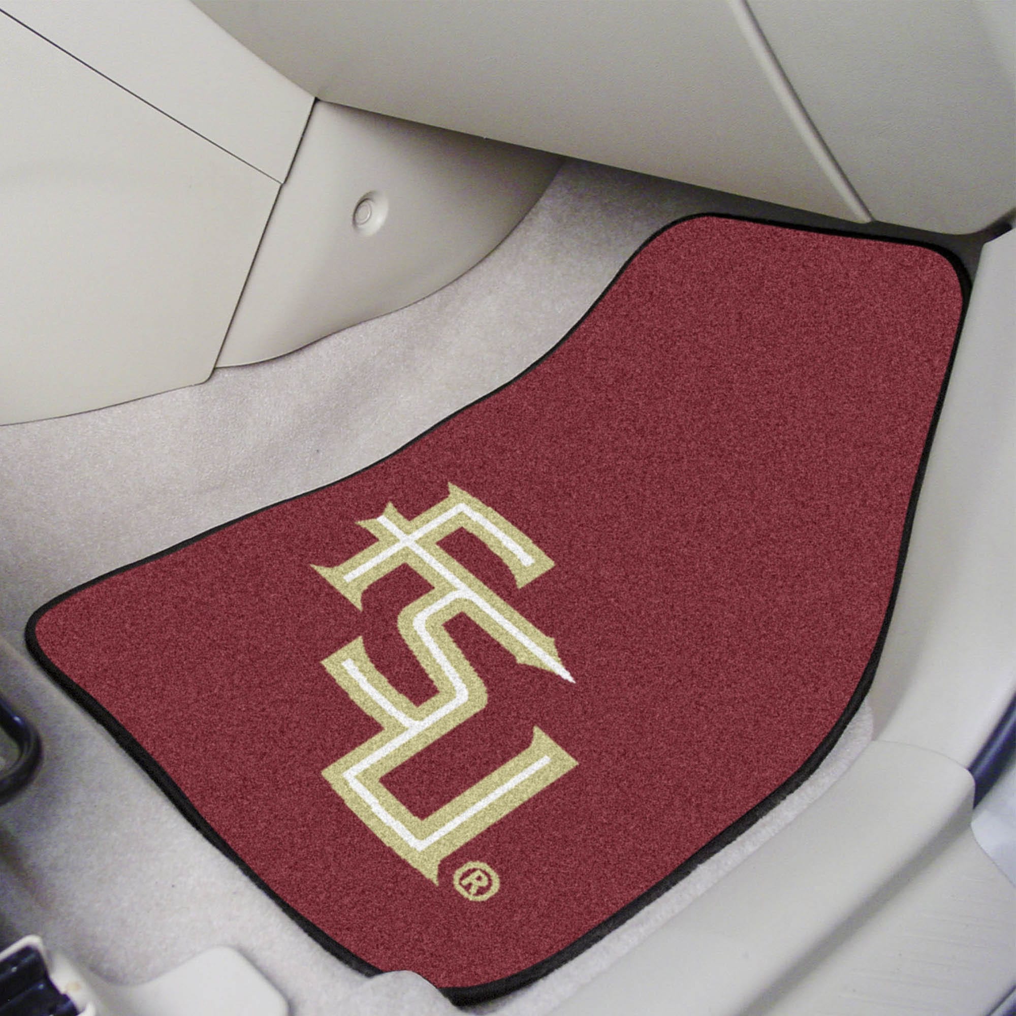 Florida State Seminoles Front Carpet Car Mat Set - 2 Pieces, Garnet - Florida State