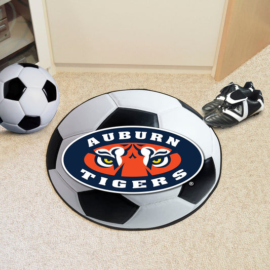 Auburn Tigers Soccer Ball Rug - 27in. Diameter, Tiger - Auburn
