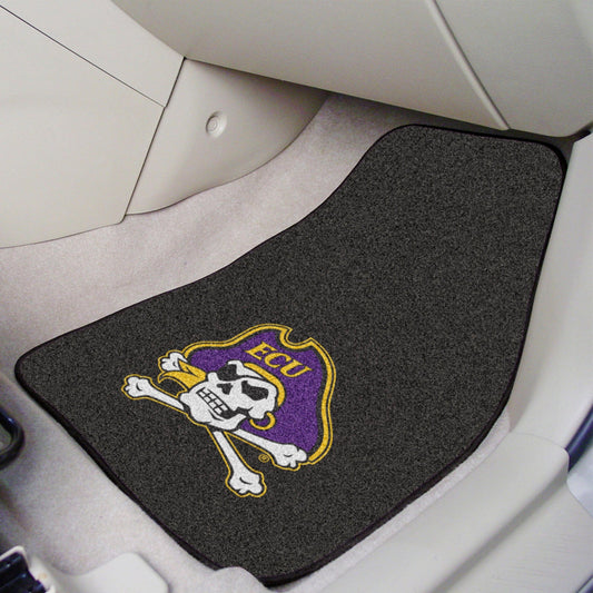 East Carolina Pirates Front Carpet Car Mat Set - 2 Pieces - East Carolina