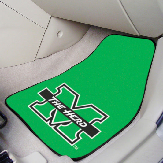 Marshall Thundering Herd Front Carpet Car Mat Set - 2 Pieces - Marshall