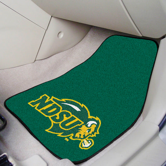North Dakota State Bison Front Carpet Car Mat Set - 2 Pieces - North Dakota State