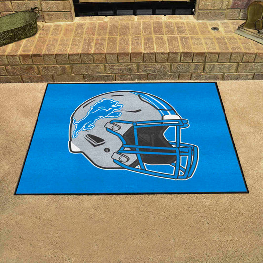 Detroit Lions All-Star Rug - 34 in. x 42.5 in., Helmet Logo - Detroit Lions
