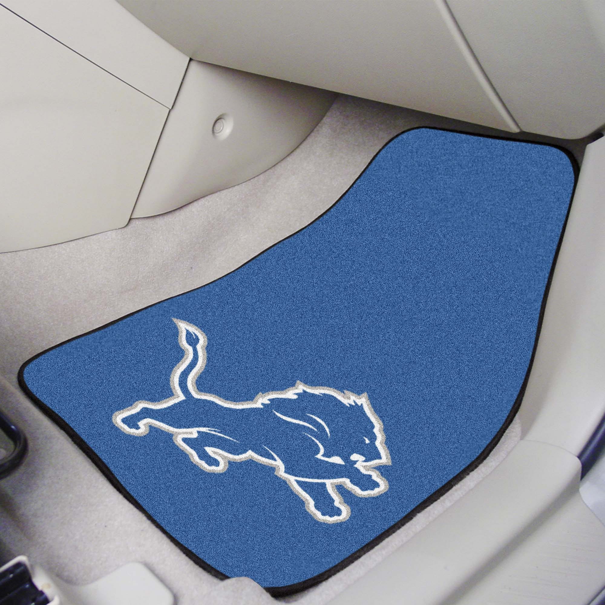 Detroit Lions Front Carpet Car Mat Set - 2 Pieces - Detroit Lions