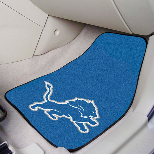 Detroit Lions Front Carpet Car Mat Set - 2 Pieces - Detroit Lions