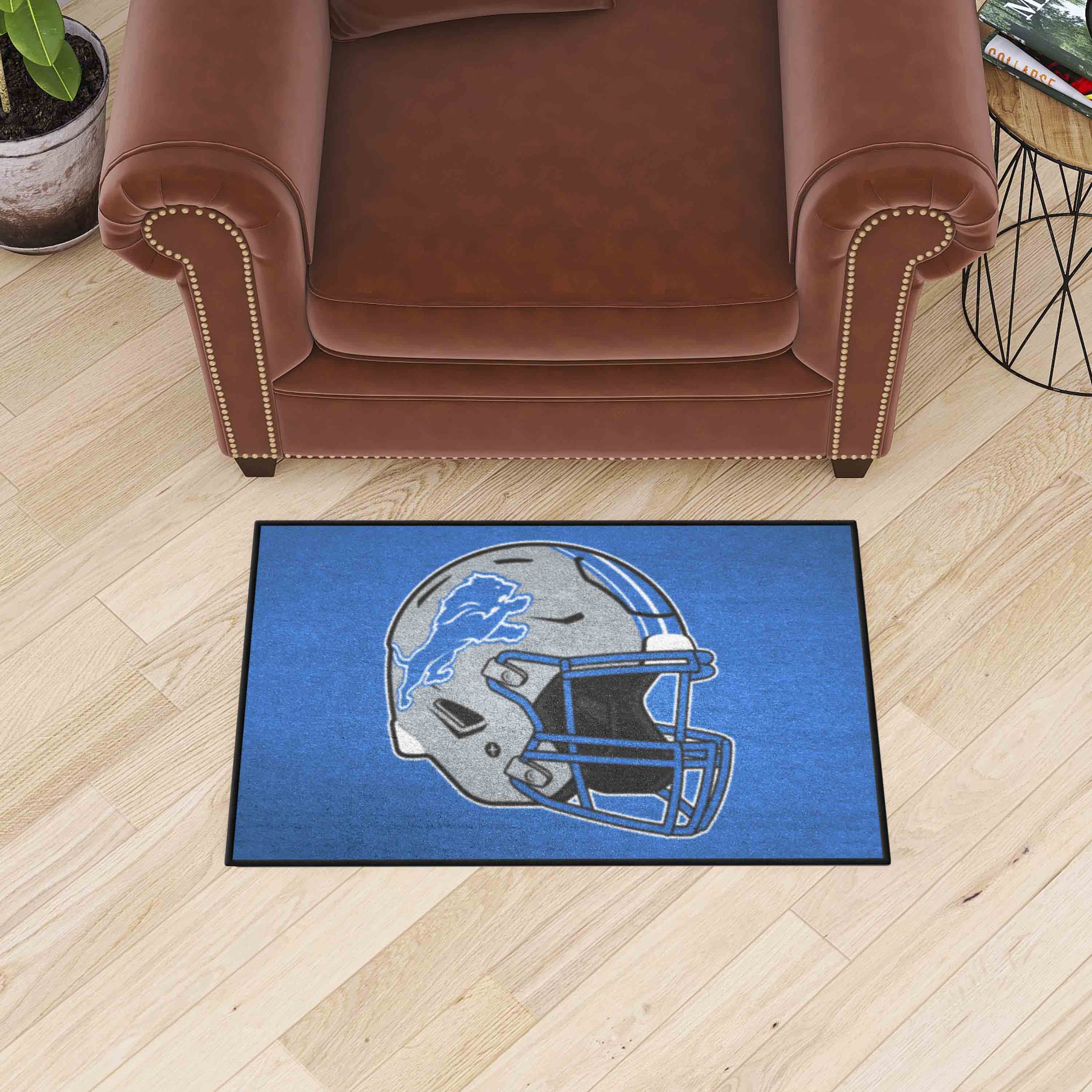 Detroit Lions Starter Mat Accent Rug - 19in. x 30in., Helmet Logo - Detroit Lions