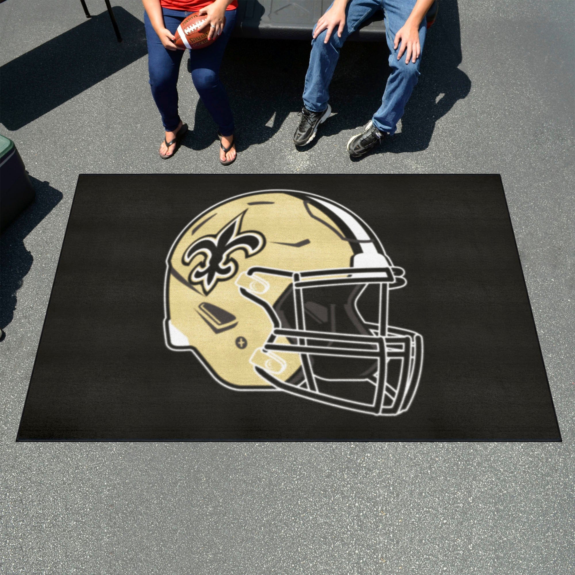 New Orleans Saints Ulti-Mat Rug - 5ft. x 8ft., Helmet Logo - New Orleans Saints
