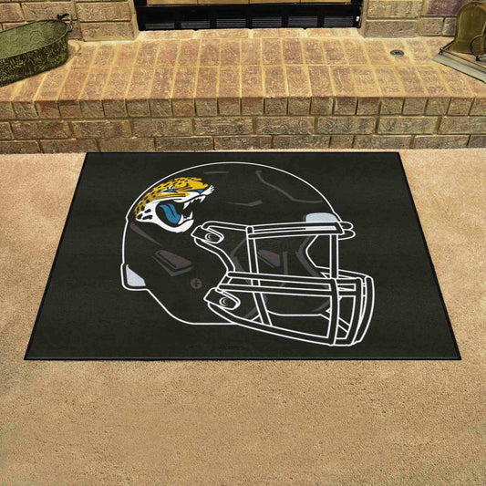 Jacksonville Jaguars All-Star Rug - 34 in. x 42.5 in., Helmet Logo - Jacksonville Jaguars