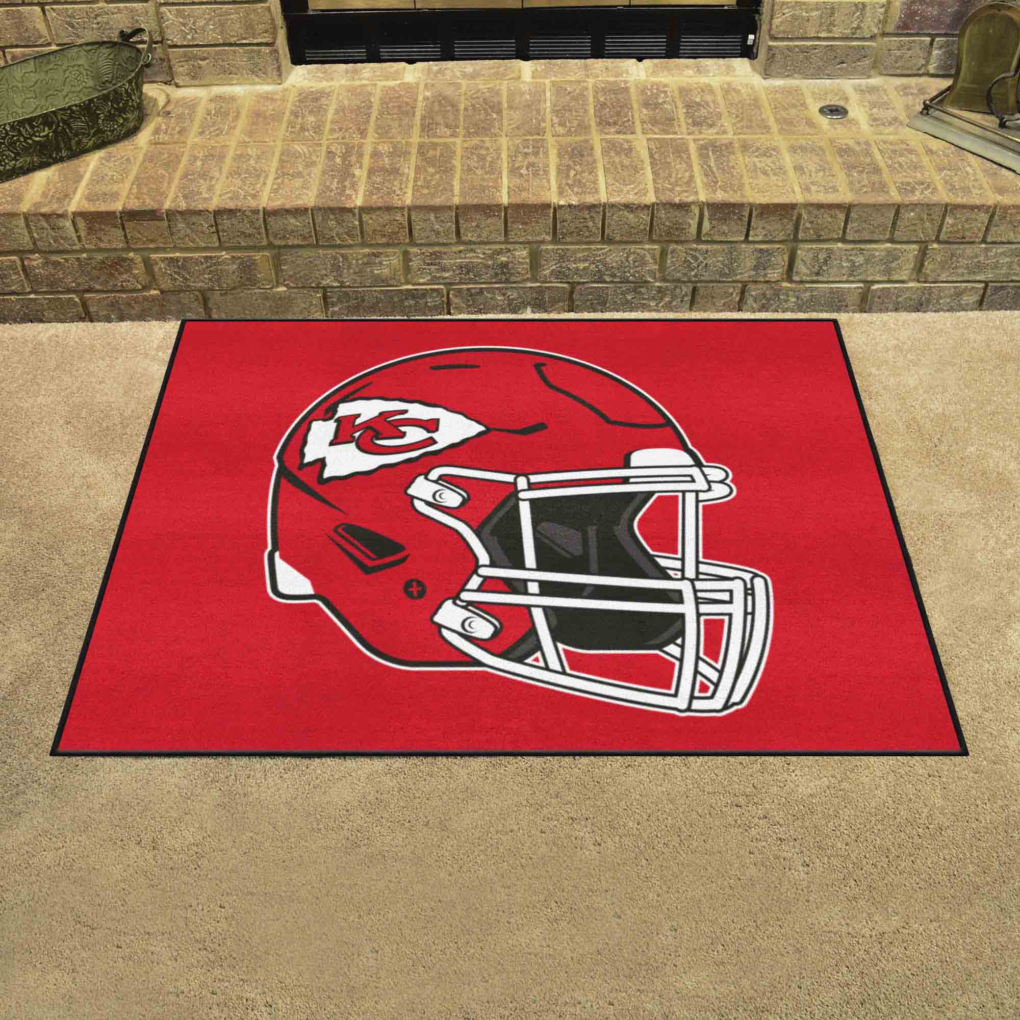 Kansas City Chiefs All-Star Rug - 34 in. x 42.5 in., Helmet Logo - Kansas City Chiefs