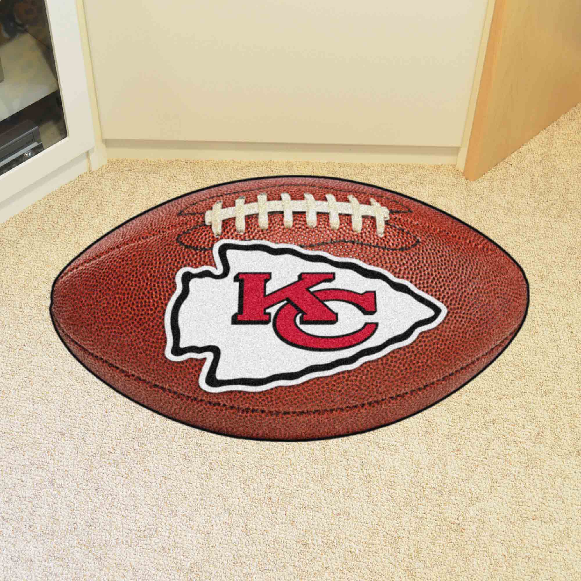 Kansas City Chiefs Football Rug - 20.5in. x 32.5in. - Kansas City Chiefs