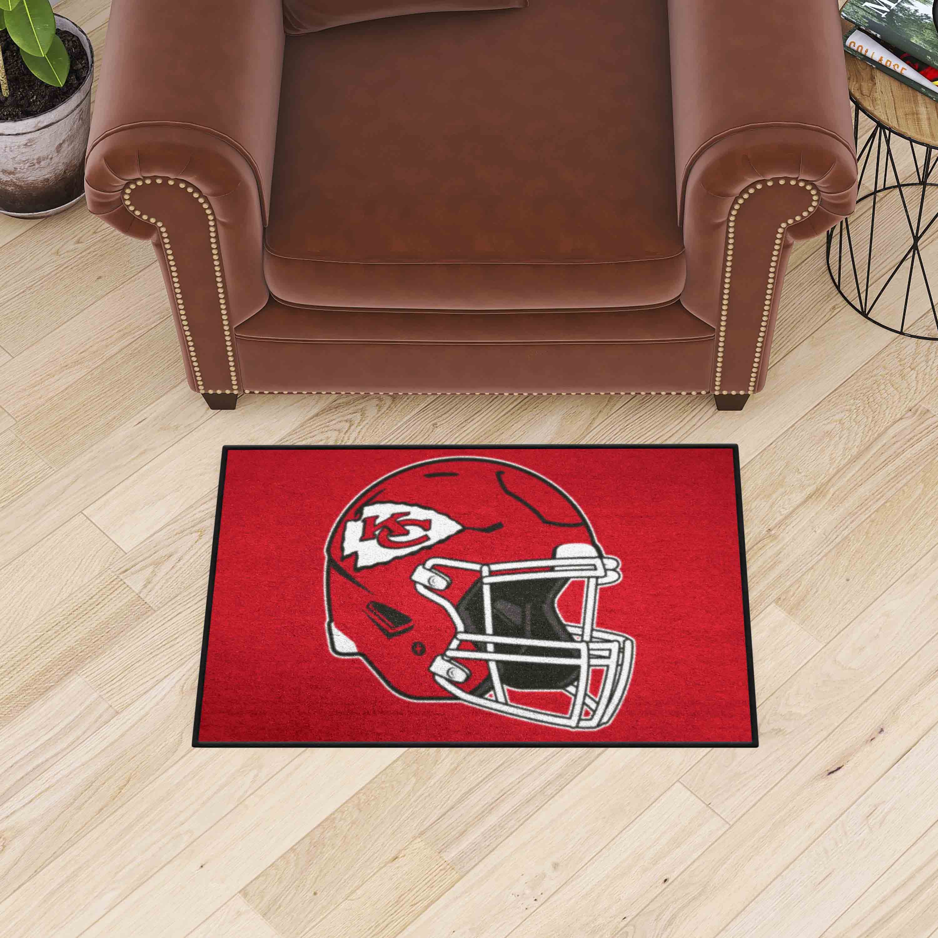Kansas City Chiefs Starter Mat Accent Rug - 19in. x 30in., Helmet Logo - Kansas City Chiefs