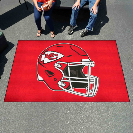 Kansas City Chiefs Ulti-Mat Rug - 5ft. x 8ft., Helmet Logo - Kansas City Chiefs