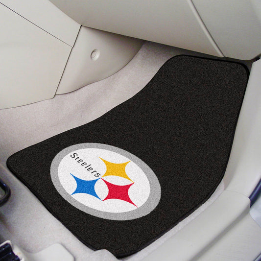 Pittsburgh Steelers Front Carpet Car Mat Set - 2 Pieces - Pittsburgh Steelers