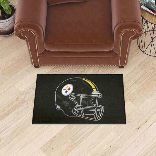 Pittsburgh Steelers Ulti-Mat Rug - 5ft. x 8ft., Helmet Logo - Pittsburgh Steelers
