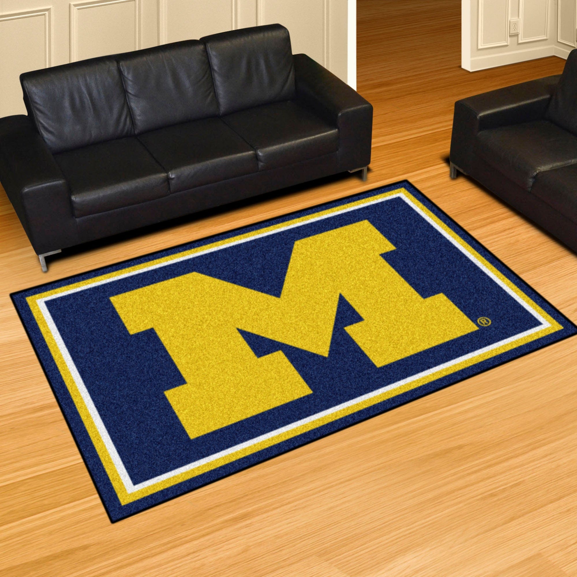 Michigan Wolverines 5ft. x 8 ft. Plush Area Rug - Michigan