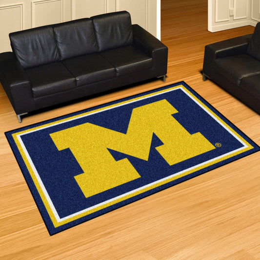 Michigan Wolverines 5ft. x 8 ft. Plush Area Rug - Michigan