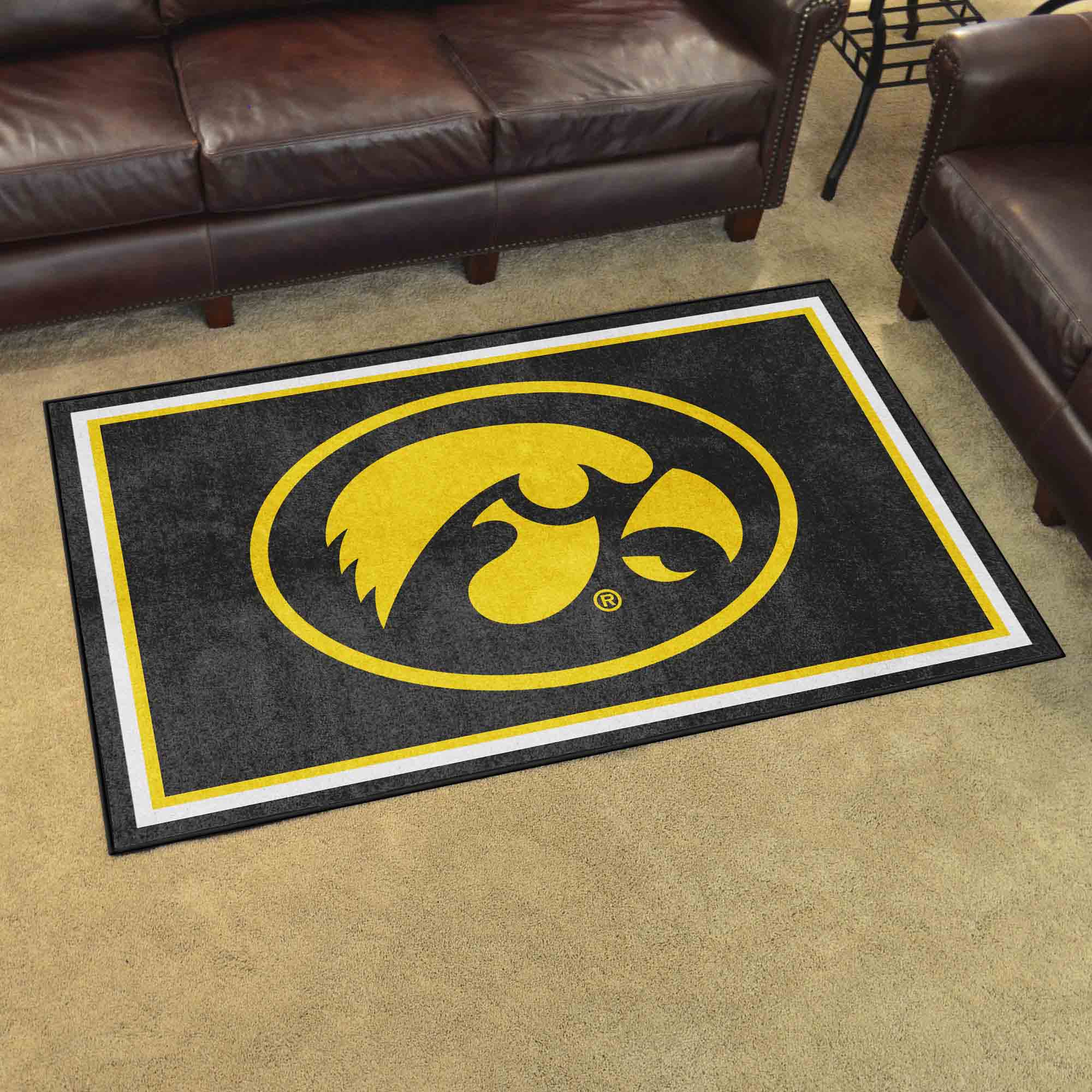 Iowa Hawkeyes 4ft. x 6ft. Plush Area Rug - Iowa