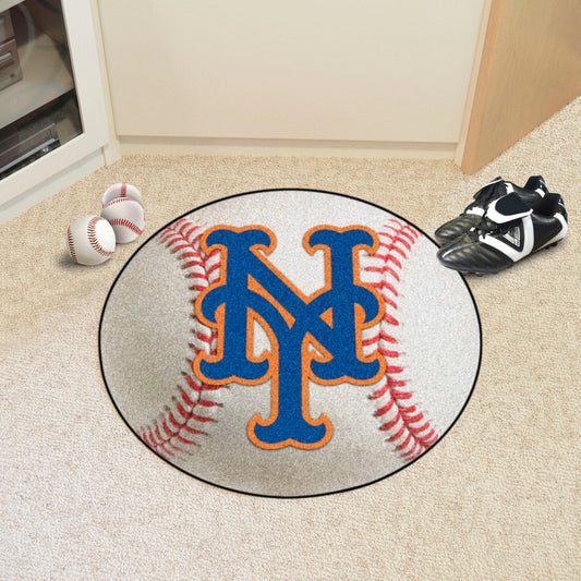 New York Mets Baseball Rug - 27in. Diameter - New York Mets