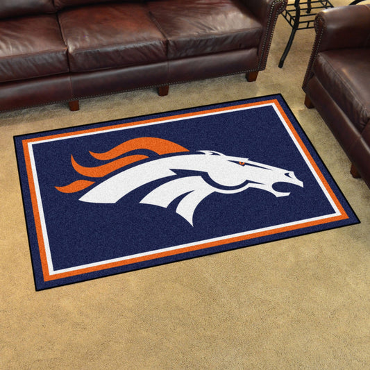 Denver Broncos 4ft. x 6ft. Plush Area Rug - Denver Broncos