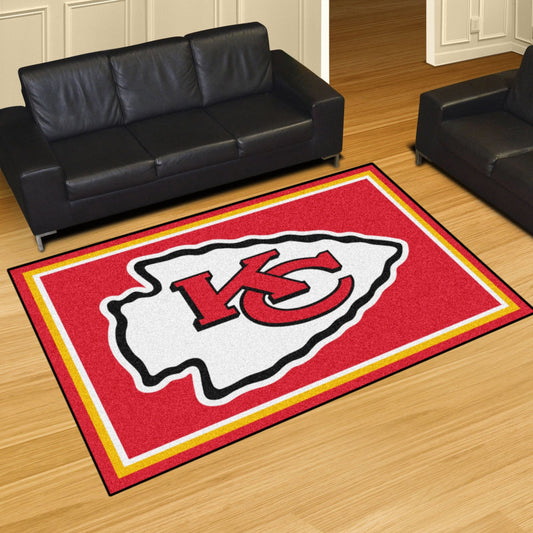 Kansas City Chiefs 5ft. x 8 ft. Plush Area Rug - Kansas City Chiefs