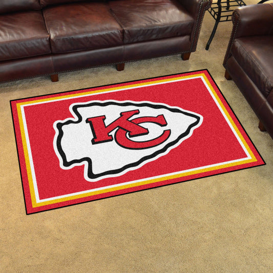 Kansas City Chiefs 4ft. x 6ft. Plush Area Rug - Kansas City Chiefs