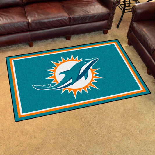 Miami Dolphins 4ft. x 6ft. Plush Area Rug - Miami Dolphins