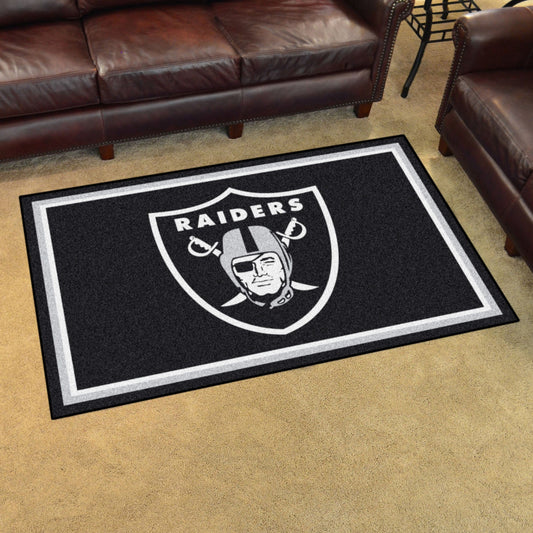 Las Vegas Raiders 4ft. x 6ft. Plush Area Rug - Las Vegas Raiders