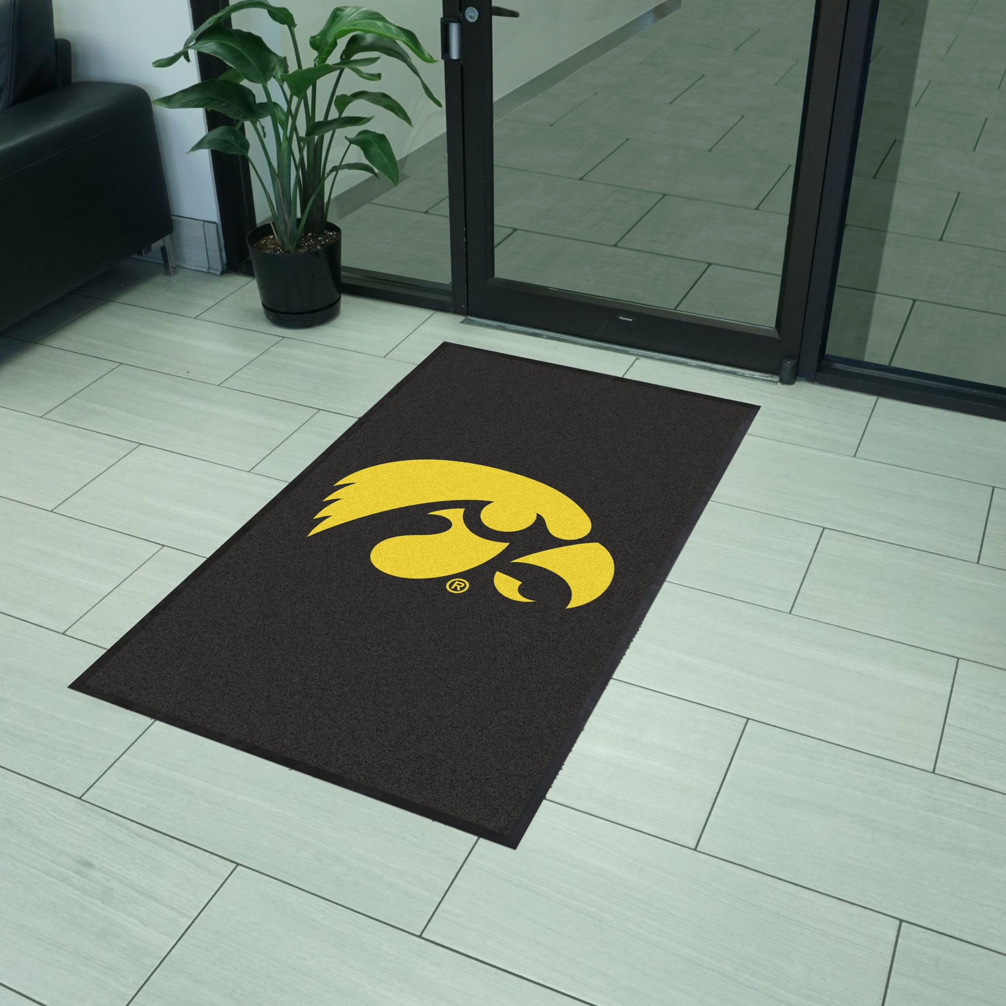 Iowa 3X5 High-Traffic Mat with Durable Rubber Backing - Portrait Orientation - Iowa