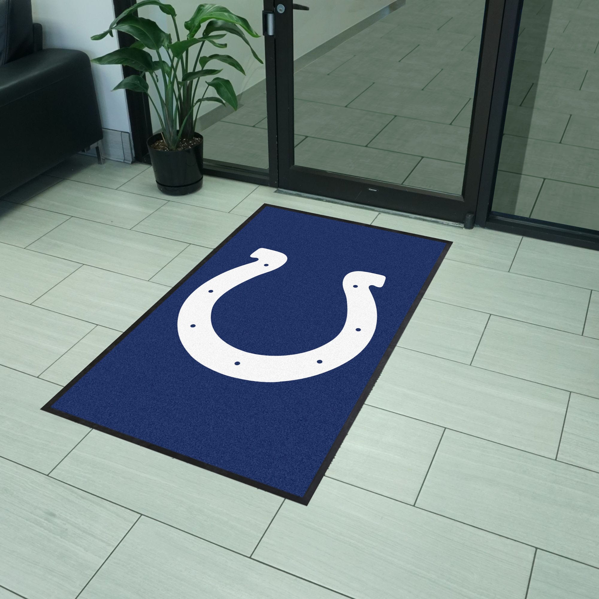 Indianapolis Colts 3X5 High-Traffic Mat with Durable Rubber Backing - Portrait Orientation - Indianapolis Colts