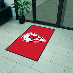 Kansas City Chiefs 3X5 High-Traffic Mat with Durable Rubber Backing - Portrait Orientation - Kansas City Chiefs