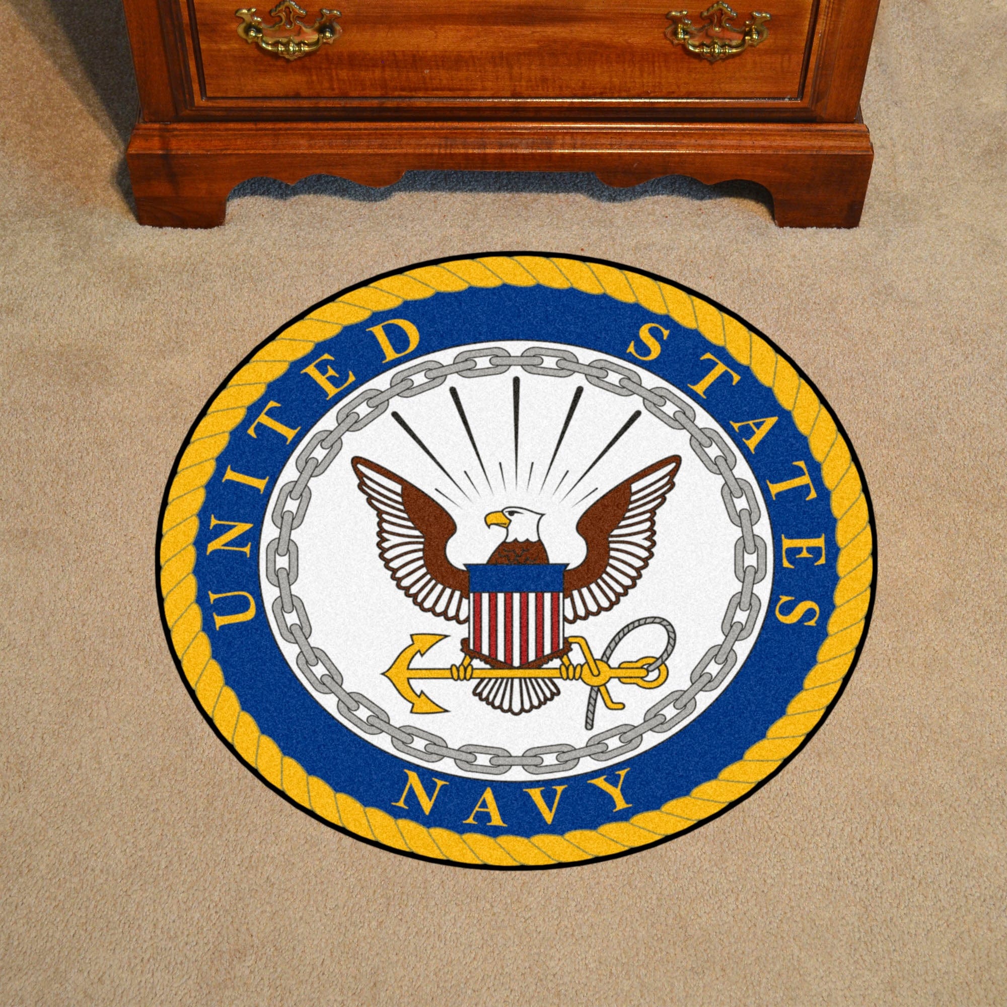 U.S. Navy 44in. Round Mat 